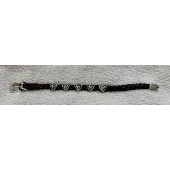 ####SOLD####Leather braided bracelet from Brighton. 8 inch‎ with buckle cl - Picture 1 of 8